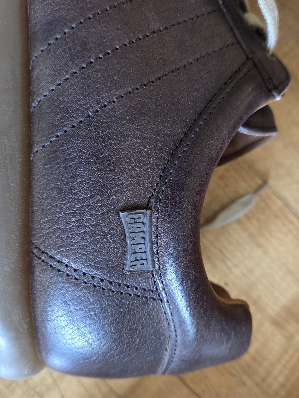 Camper Pelotas Ariel NWT Men’s Brown Leather Shoes with Cream & Brown Laces US10 - Picture 8 of 12